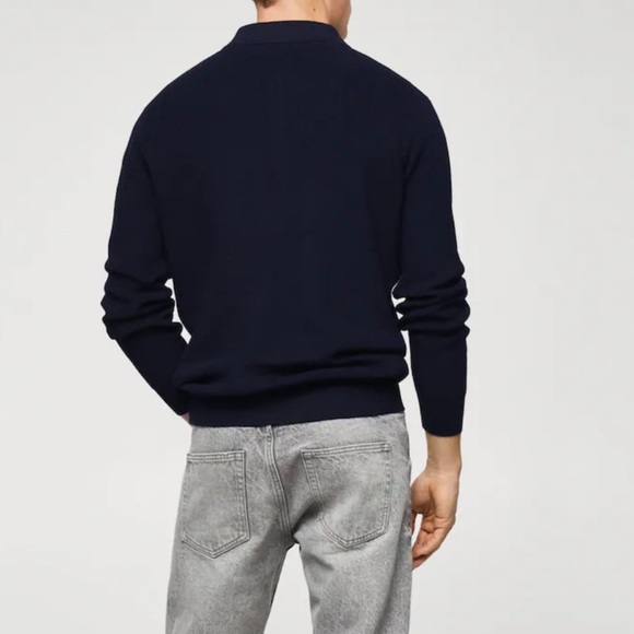 Structured knitted‎ polo shirt - Picture 1 of 5